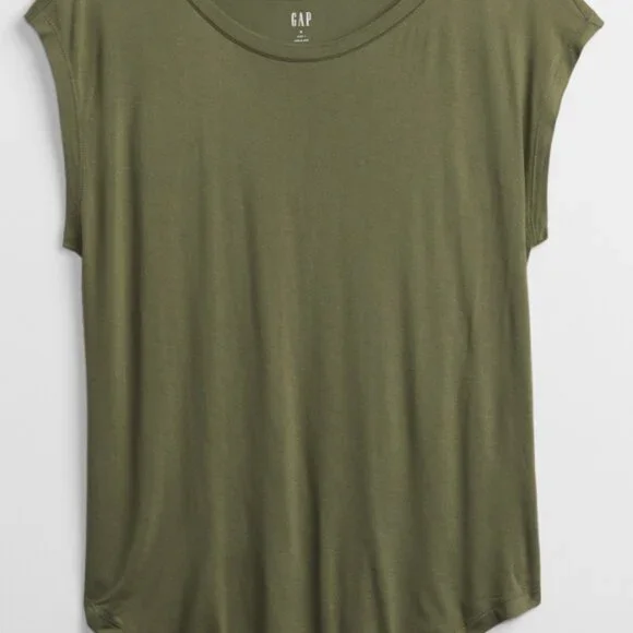 Gap Green Luxe Dolman Sleeve T-Shirt - Picture 3 of 9